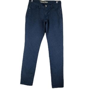 Old Navy Skinny Blue Rock Star polka dots‎ Sz 8
